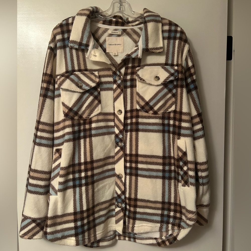 Plaid Button-Up Shacket